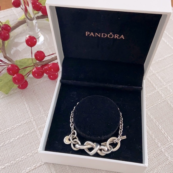 Pandora Jewelry - Pandora Knotted Heart T-Bar Bracelet